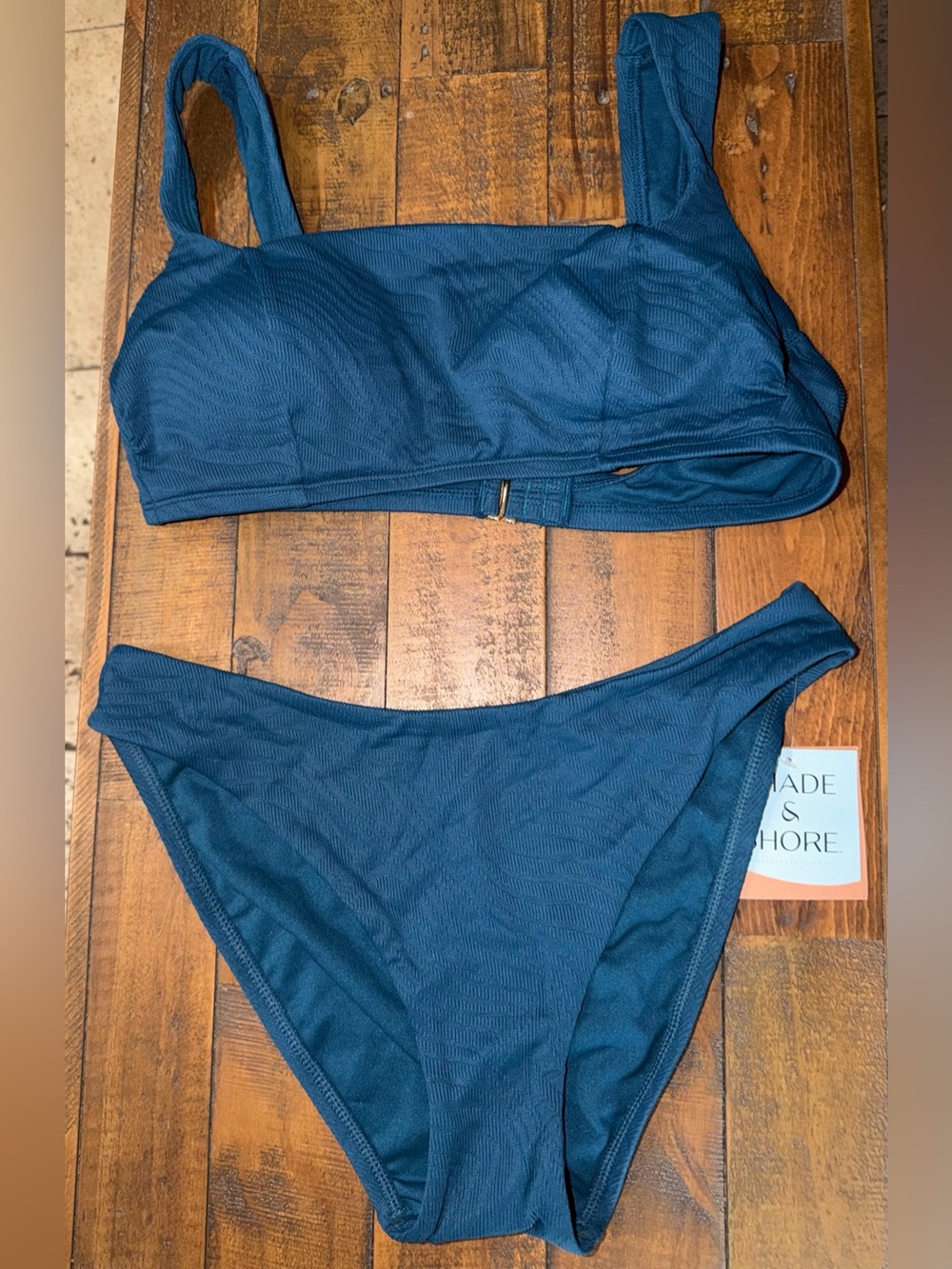 Target Deep Teal Ribbed Two-Piece Bikini Set
